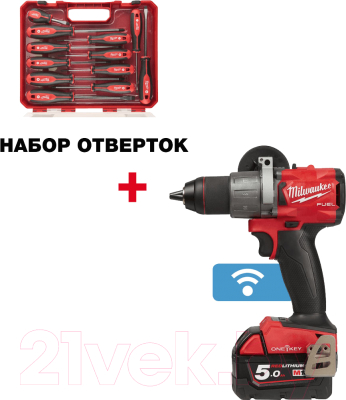 

Аккумуляторная дрель-шуруповерт Milwaukee, M18 ONEPD2-501X / 4933464527/a1