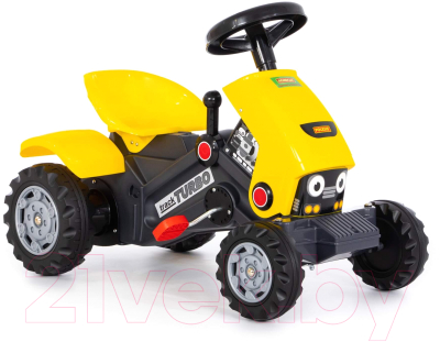 Каталка детская Полесье Turbo-2 Трактор с педалями / 89335 (желтый)