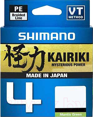 Леска плетеная Shimano Kairiki 4 PE 0.13мм / LDM54TE1013015G (150м, зеленый)
