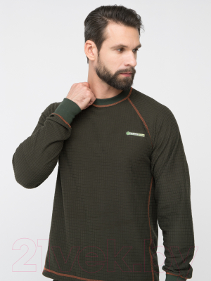 Комплект термобелья Huntsman Thermoline ZIP Фактурный флис (р-р 52-54, хаки)