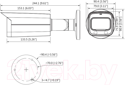 Аналоговая камера Dahua DH-HAC-HFW2249TP-I8-A-LED-0360B