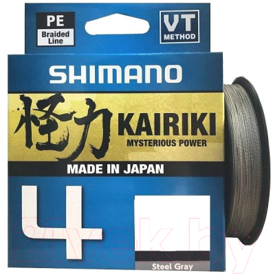 Леска плетеная Shimano Kairiki 4 PE 0.06мм / LDM54TE0606015S (150м, серый)