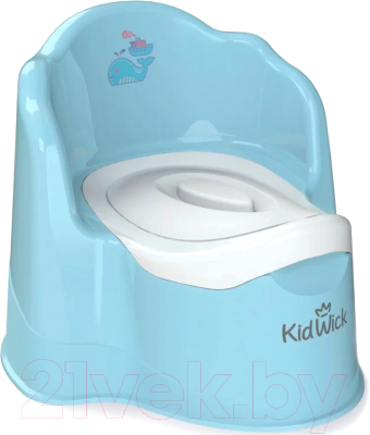 Детский горшок Kidwick Трон / KW070202 (голубой/белый)