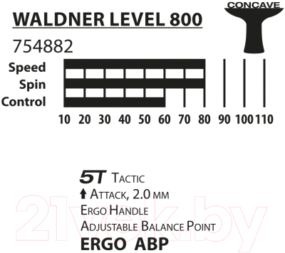 Изображение товара Ракетка для настольного тенниса Donic Schildkrot Schildkrot Waldner 800 / 754882
