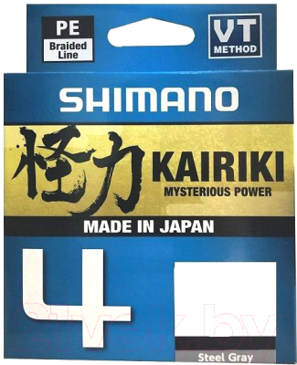 Леска плетеная Shimano Kairiki 4 PE 0.10мм / LDM54TE0810015S (150м, серый)