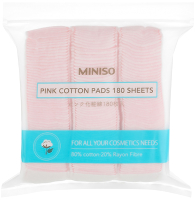 Ватные диски Miniso 4312 (180шт, розовый) - 