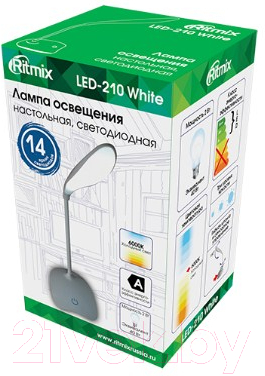 Настольная лампа Ritmix LED-210 (белый)
