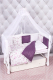 Миниатюра изображения товара Бортик в кроватку Amarobaby Амели (12 подушек, вишневый/белый)