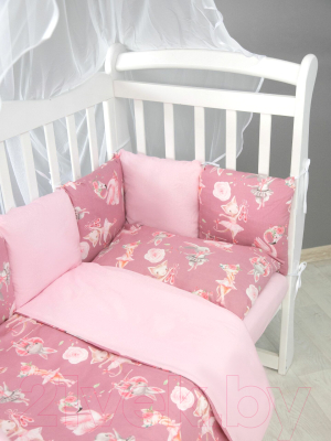 Бортик в кроватку Amarobaby Нежный танец (12 подушек, розовый)