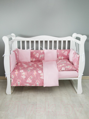 Бортик в кроватку Amarobaby Нежный танец (12 подушек, розовый)