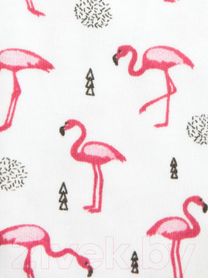 Комплект одежды для малышей Amarobaby Soft Hugs Фламинго / AB-OD20-SHF301/00-62 (белый, р. 62)
