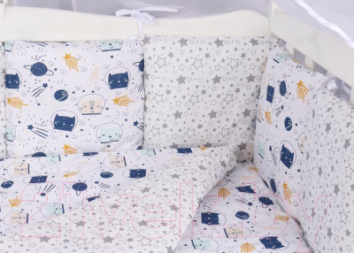 

Комплект постельный в кроватку Amarobaby, Premium Космос