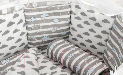 

Комплект постельный в кроватку Amarobaby, Premium Радуга