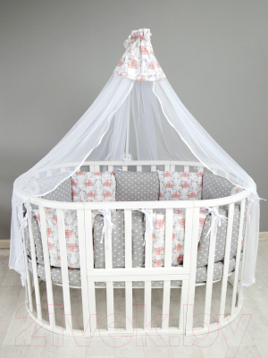 Комплект постельный для малышей Amarobaby Premium Подарочек / AMARO-3018-PoS (серый)