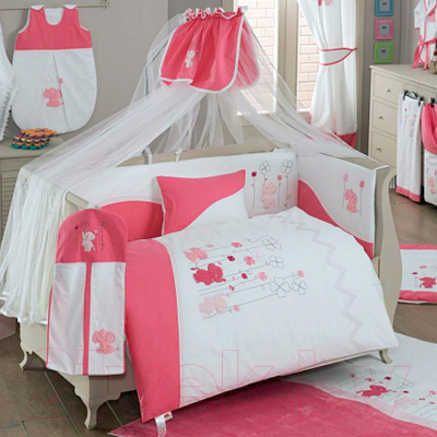 Балдахин на кроватку Kidboo Elephant (розовый)