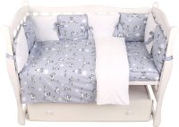 Комплект постельный для малышей Amarobaby Exclusive Soft Collection 101 барашек / AMARO-3015-SCB - 