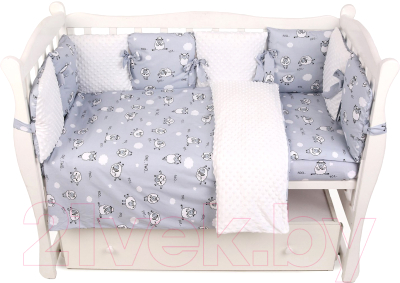 Комплект постельный для малышей Amarobaby Exclusive Soft Collection 101 барашек / AMARO-3015-SCB
