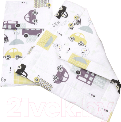 

Комплект постельный в коляску Amarobaby, Mommy Star Город / AMARO-36MS-Gd