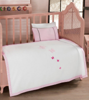 

Комплект постельный для малышей Kidboo, Sweet Flowers с вафельным покрывалом