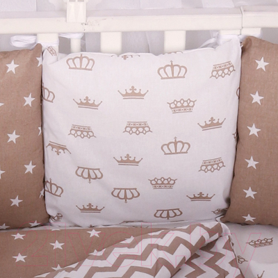 Комплект постельный для малышей Amarobaby Royal Baby (15 предметов, коричневый)