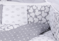 Комплект постельный для малышей Amarobaby Silver (15 предметов, серый) - 