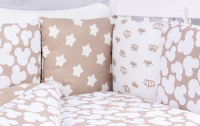 Комплект постельный для малышей Amarobaby Soft (15 предметов, коричневый) - 