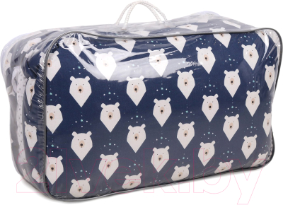 Изображение товара Комплект постельный для малышей Amarobaby Белые медведи (15 предметов, синий)