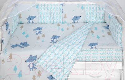 

Комплект постельный в кроватку Amarobaby, В лесу
