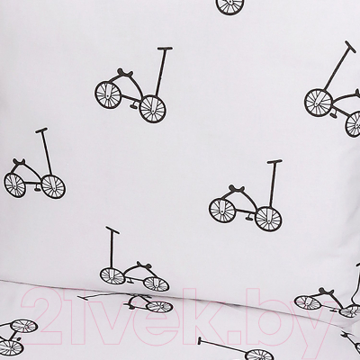 Комплект постельный для малышей Amarobaby Велосипедисты / AMARO-3015-Ve