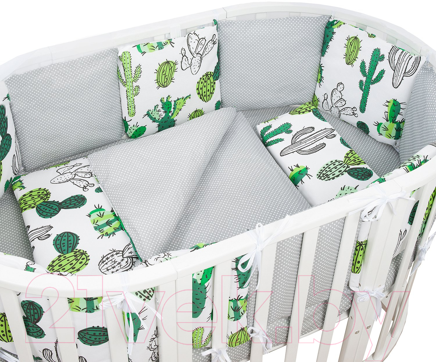Комплект постельный для малышей Amarobaby Кактусы