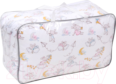 Комплект постельный для малышей Amarobaby Мышата в облаках / AMARO-3015-MvO