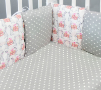 Комплект постельный для малышей Amarobaby Подарочек / AMARO-3015-PoS (серый) - 