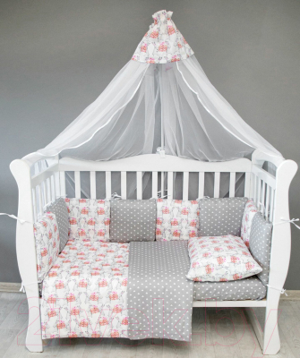 Комплект постельный для малышей Amarobaby Подарочек / AMARO-3015-PoS (серый)
