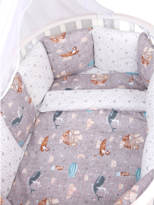Комплект постельный для малышей Amarobaby Путешественники / AMARO-3015-Py