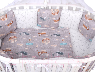 Комплект постельный для малышей Amarobaby Путешественники / AMARO-3015-Py