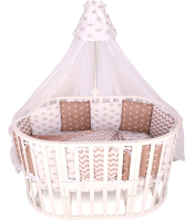 Комплект постельный для малышей Amarobaby Royal Baby (18 предметов, коричневый) - 