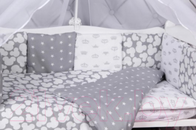 

Комплект постельный в кроватку Amarobaby, Silver