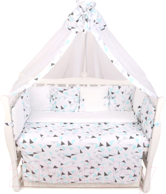 

Комплект постельный в кроватку Amarobaby, Exclusive Soft Collection Треугольники / AMARO-3018-SCT