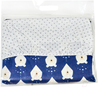 Комплект постельный для малышей Amarobaby Baby Boom / КПБ-3-Белые-медведи (синий)