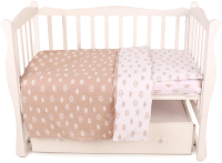 Комплект постельный для малышей Amarobaby Baby Boom / КПБ-3 Короны (коричневый) - 