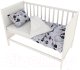 Комплект постельный для малышей Amarobaby Baby Boom / КПБ-3-Котики (серый) - 