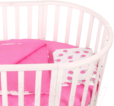Комплект постельный для малышей Amarobaby Baby Boom / КПБ-3 Мороженки (розовый)