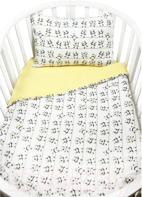 Комплект постельный для малышей Amarobaby Baby Boom Панды / AMARO-3003-P