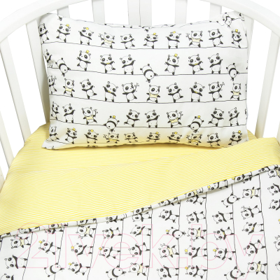 Комплект постельный для малышей Amarobaby Baby Boom Панды / AMARO-3003-P