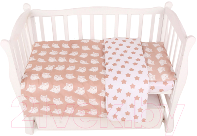 Комплект постельный для малышей Amarobaby Baby Boom Пряники / КПБ-3 Пряники коричневый