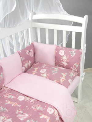 Комплект постельный для малышей Amarobaby Baby Boom Нежный танец / AMARO-3003-NT (розовый)