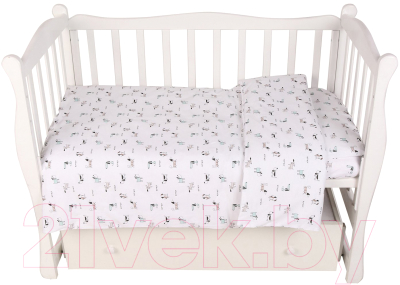Комплект постельный для малышей Amarobaby Exclusive Original Collection Собачки / AMARO-3003-OCS