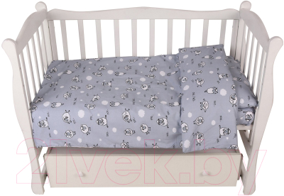 

Комплект постельный детский Amarobaby, Exclusive Soft Collection 101 барашек / AMARO-3003-SCB