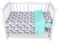 Комплект постельный для малышей Amarobaby Трасса / AMARO-3003-Tr (мультиколор) - 