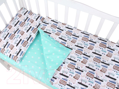 Комплект постельный для малышей Amarobaby Трасса / AMARO-3003-Tr (мультиколор)